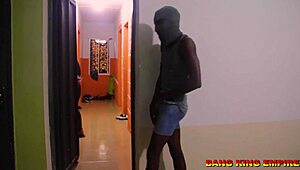 Crazy maid rides daddy hard outdoors for cum