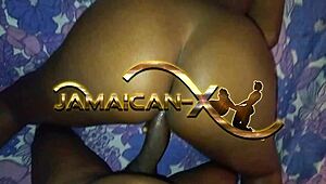 He gives it to her doggystyle in jamaican homemade hardcore