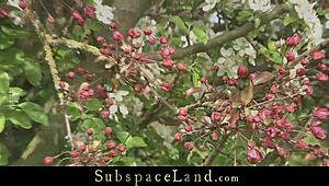 Enslaved teen 18+ gets ruthlessly humiliated with blowjob and doggystyle in outdoor BDSM session 😈