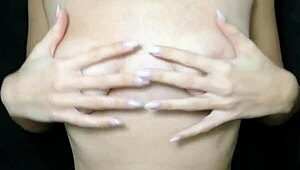 Teen Brunette Does Oil Massage After Shower.