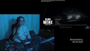 Voluptuous BBW explores Alan Wake's world in the nude