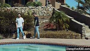 Gay hunk unknowingly fucks ex's stepbrother bareback