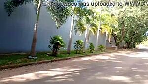 Latina In Leggings Gives Blowjob On The Street During Workout