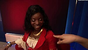 beautiful black woman in lingerie, does she want her shaved pussy fucked?