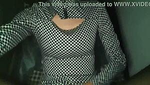 crossdresser in pantyhose cums hard from handjob!