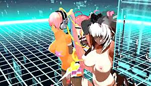 Mmd Four Girls Sing and Undress
