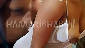 रीयल इंडियन भाभी सेक्सी व्हाइट ड्रेस में हार्ड पाउंडेड होती है