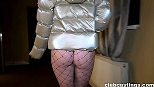 I fucked real stripper Bella Angel in fishnets for the job