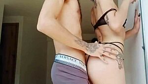 Young and old couple enjoy outdoor sex with ass play and creampie
