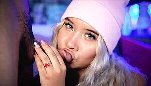 Sexy Latina Babe Looks So Sexy Sucking Cock