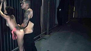 Bondage Handjob with Glasses