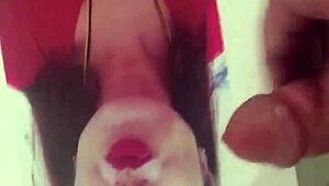 preparing for deep tribute with suggestive masturbation