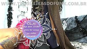 Wow, Débora Fantine rocks that sexy Brazilian crossdressing for Halloween!