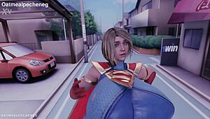 Supergirl rescues me from no nut november with anal