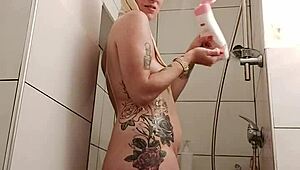 Alina Enjoys Soapy Shower Fun