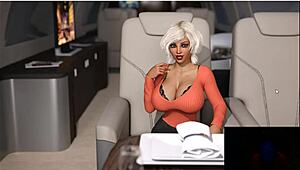 Redhead's huge tits on holiday