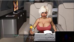 Redhead's huge tits on holiday