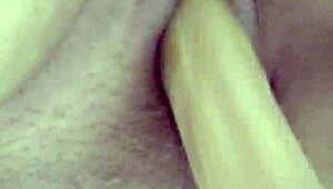 Beautiful Chloe, a cute BBW, plays in her kitchen. Fingering her pussy to squirting orgasm, part 2.