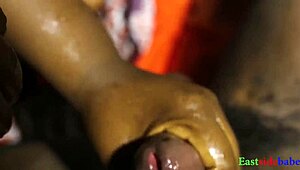 Teasing threesome with big black cocks