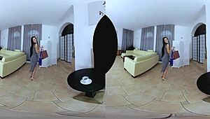 Czech brunette girlfriend rides hard in lingerie for POV creampie