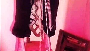 Empowering black submissive breaks free from BDSM restraints