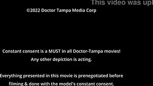 ebony freshman giggles during doctor's mandatory orgasm session