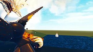 godzilla battles mothra in a wild sex fight on roblox