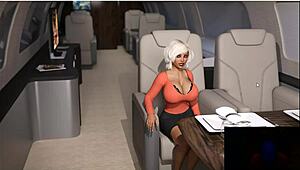 Redhead's huge tits on holiday