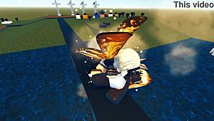 godzilla battles mothra in a wild sex fight on roblox