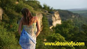 Jo enjoys a peaceful solo moment outdoors on the cliff