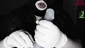 Fuming chubby spanish amateur with natural tits and kinky masked toys