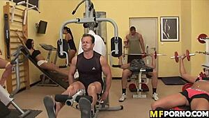 i'm in this wild gym orgy with christine lee and jasmine black