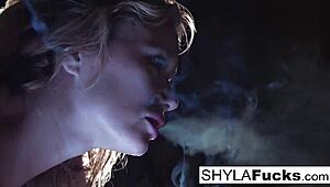 Does sexy shyla love her smoking fetish?