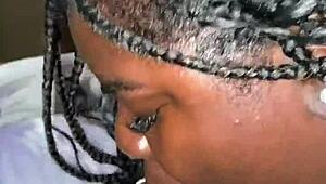 The SLUT is SUCKING and SWALLOWING it ALL in this intense scene