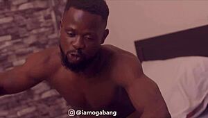 Watching soccer, then wife ebony stepsister gives hot blowjob