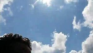 estefii the slut blows and fucks outdoors 😈