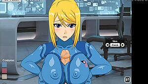 Zero Suit Samus Titty Fuck In Anime Game Costume