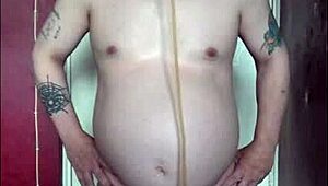 Bisexual Gay Mark Wright Swallows Piss In Homemade Collection!