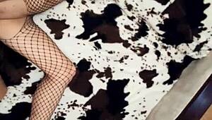 Sexwife Rides Fans in Stockings and Lingerie