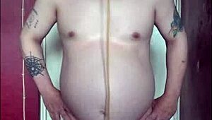 Bisexual Gay Mark Wright Swallows Piss In Homemade Collection!