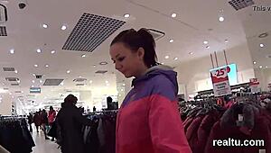 fantastic czech nympho was tempted in the shopping centre and banged in pov