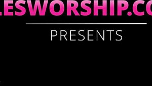 Lingerie Lesbian Latina Experiences Ecstasy From Foot Worship And Ass Toy Play.