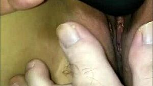 Wife squirts from vibrator