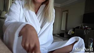 This Babe Masters Vacation Vibes with a Steamy Handjob and Hardcore Pussy Action.