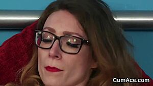 wicked model gets sperm shot on her face, swallowing every drop.