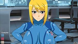 Zero Suit Samus Titty Fuck In Anime Game Costume