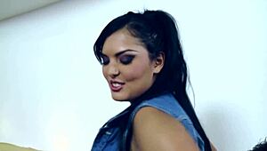 That big tits brunette gets a good fuck