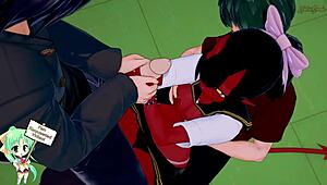 meru the succubus gets fucked by two guys