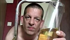 Bisexual Gay Mark Wright Swallows Piss In Homemade Collection!