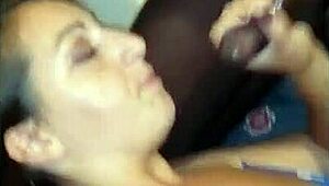 Cheating stepmom's bi-racial affair caught in action